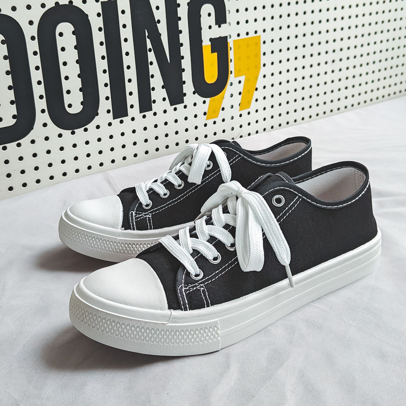 Spring and Autumn New Low-Top Men's Shoes Classic Canvas Shoes Male Students Trendy Sneakers Korean Version Versatile White Shoes Men Wholesale