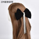 [Peach Tea] New Year's Red Plush Bow Tassel Women's Hairpin Autumn and Winter High-End Headwear on the Back of the Head