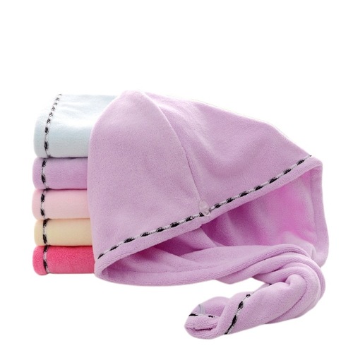 Superfine fiber cute shower cap and hair drying cap for women, thickened, super absorbent, quick-drying, hair drying towel