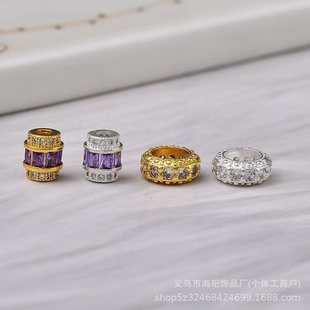 18K��ɫ΢��ʯ�Ȧ��߅��׸����Ƭdiy�ִ�܇݆�鴮��������