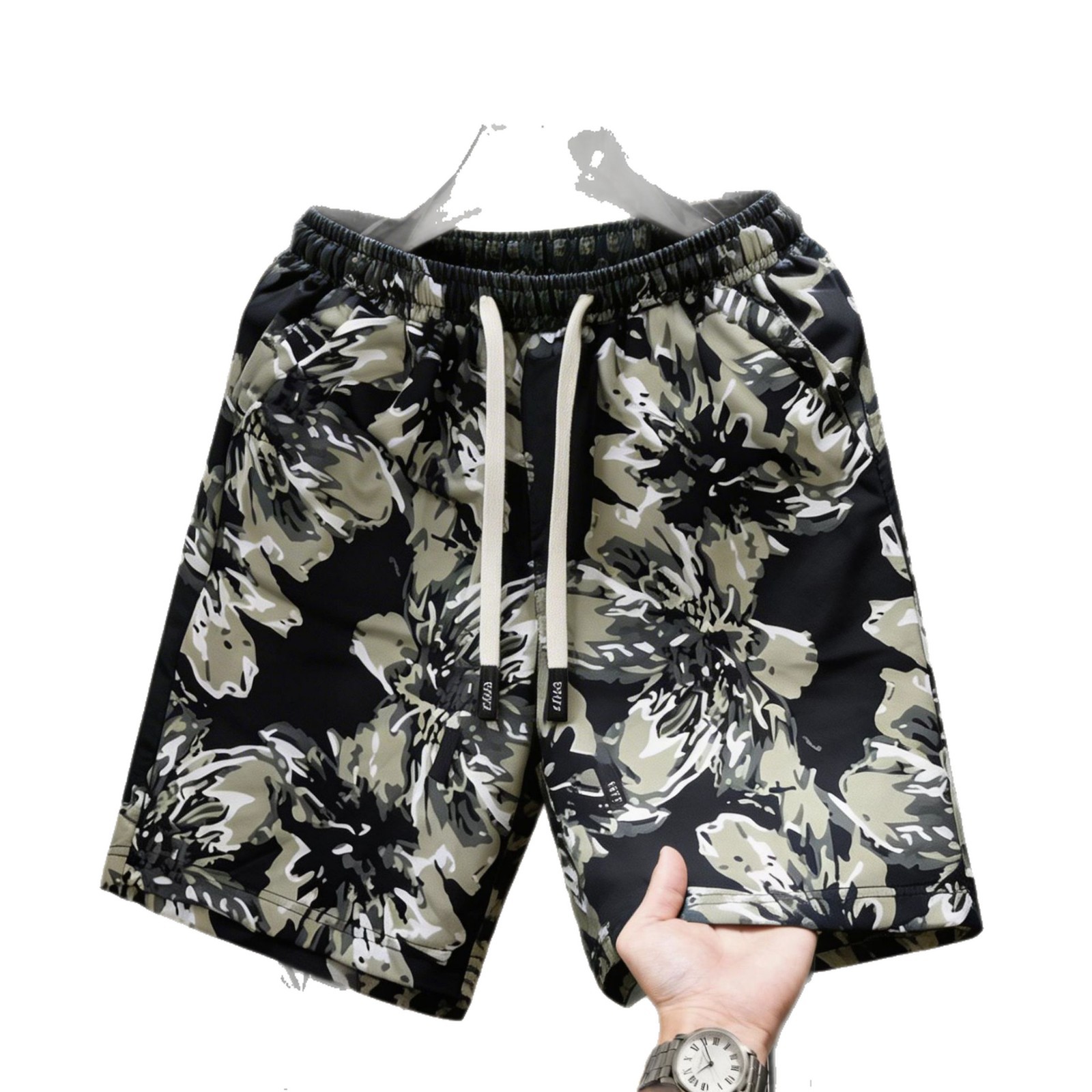 Men's Hawaiian Print Summer Shorts - Lightweight Breathable Quick-Dry Casual Shorts With Cool Touch Fabric For Vacation & Beach_viptrois.com