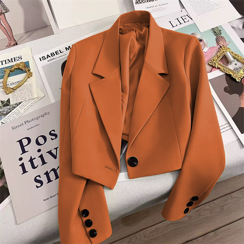 short autumn elegant classic suit jacket