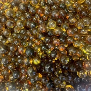 Songgang Factory Source Amber Beeswax Wholesale Plant Amber Slightly Imperfect Round Beads Single Beads Loose Beads DIY Bracelet Accessories