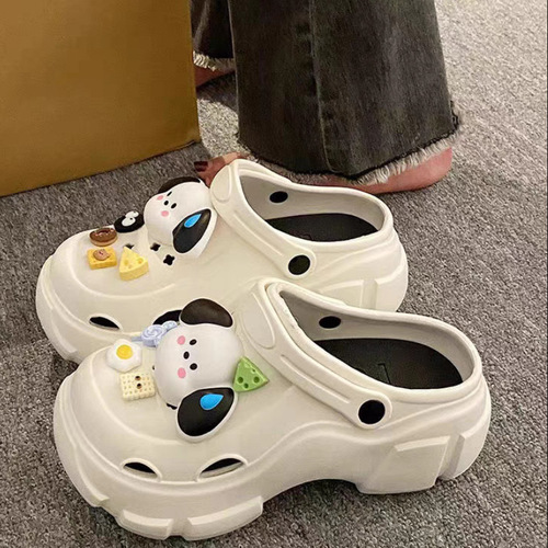 Summer Croc Shoes EVA Women's Increased Thick Sole Outer Wear Internet Celebrity Beach Shoes Non-Slip Slippers Baotou Garden Shoes Wholesale