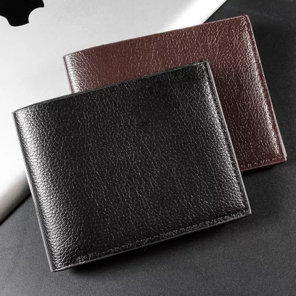 New In-Stock Men's Wallet, Short Style, Multiple Card Slots, Fashionable Casual Wallet, Horizontal Style, Multifunctional Bank Card Holder