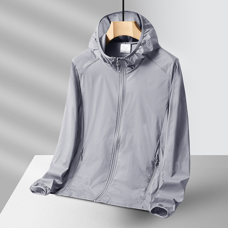 Nueva ropa de protección solar de hielo para hombres UPF + ligera y transpirable pareja al aire libre ropa de protección solar puede imprimir LOGO