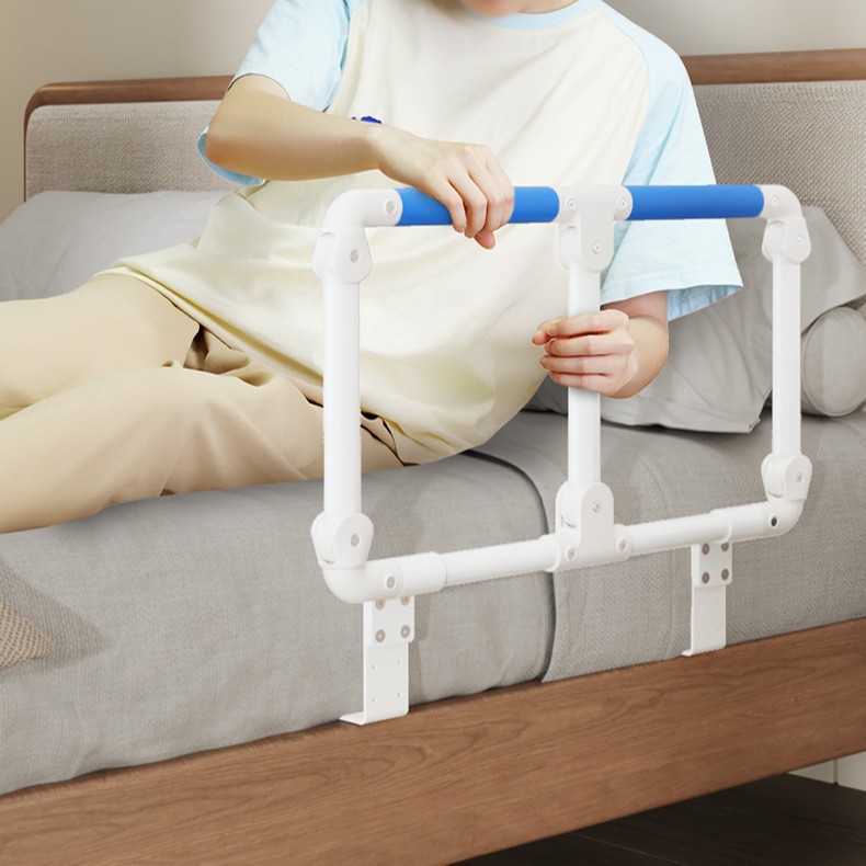 Amazon Elderly Pregnant Women Bedside Armrests Home Bedroom Punch-Free Foldableable Bedside Armrests Get-Up Aid