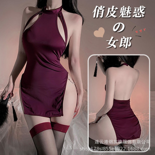 Sexy lingerie sexy backless temptation pure desire slim slimming strap nightdress uniform suit one-piece delivery