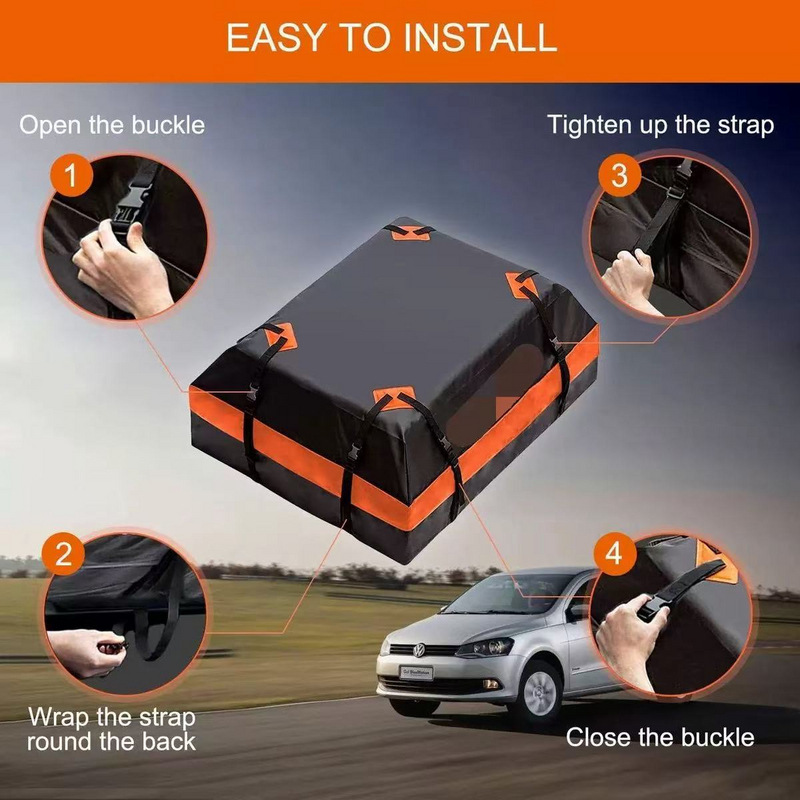 Car Rainproof Luggage Bag, Outdoor Roof Luggage Bag, Wear-Resistant Storage Bag, Waterproof Roof Luggage Bag, Large Capacity