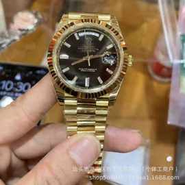 跨境代发劳家余乐熊猫游艇迪通拿男款多功能计时机械钢带胶带批发