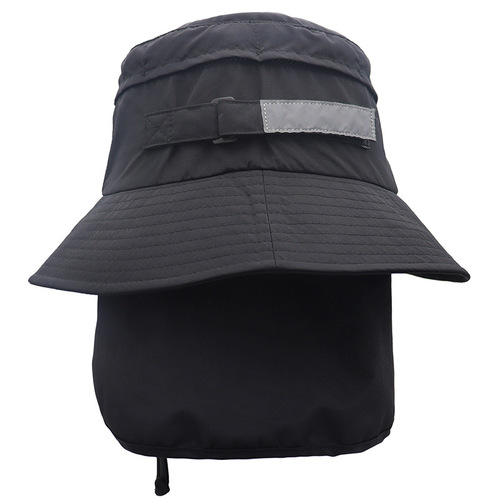 UPF50+ large brim detachable fisherman's hat cycling adventure fishing quick-drying hat sun protection neck protection surfing hat cross-border