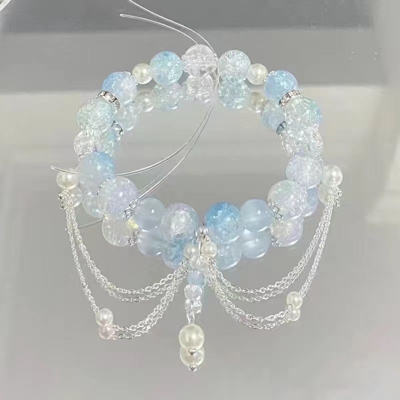 现货批发小说同款串珠流苏手链女小众设计高颜值个性不撞款百搭闺|undefined