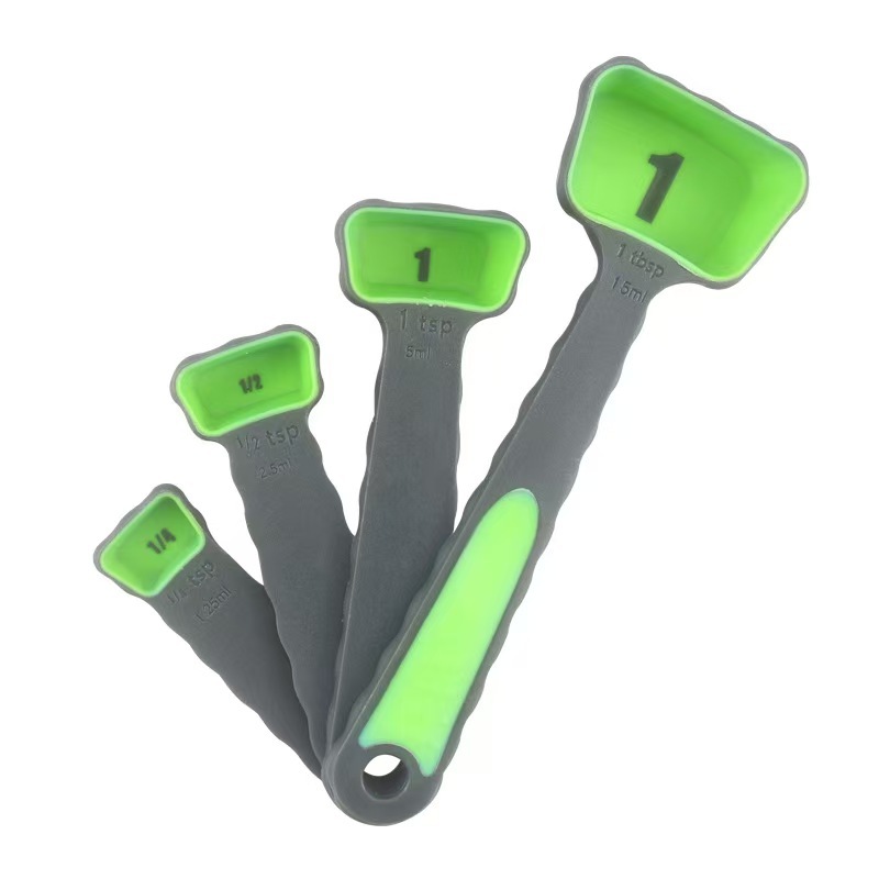 4pcs 측정 숟가락 녹색