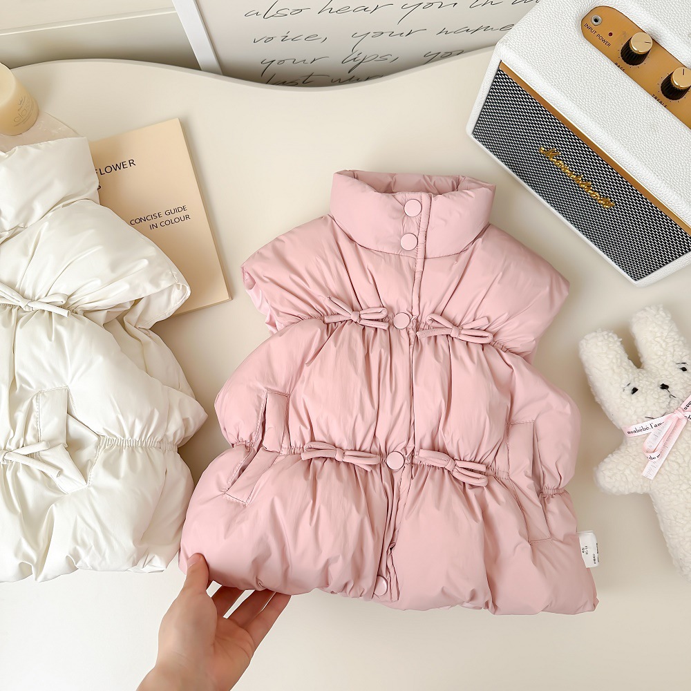 Chaleco de invierno de niñas 2025 nuevo estilo de ropa de invierno de niñas extranjera ropa de algodón gruesa chaleco chaqueta chaqueta chaqueta para niños chaqueta cálida