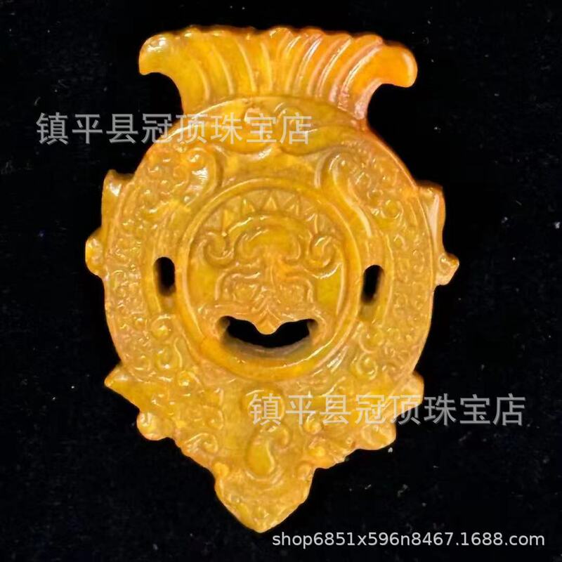 批发高古玉老玉岫玉高仿古董仿古玉器明清战汉岫玉做旧玉佩挂件|undefined