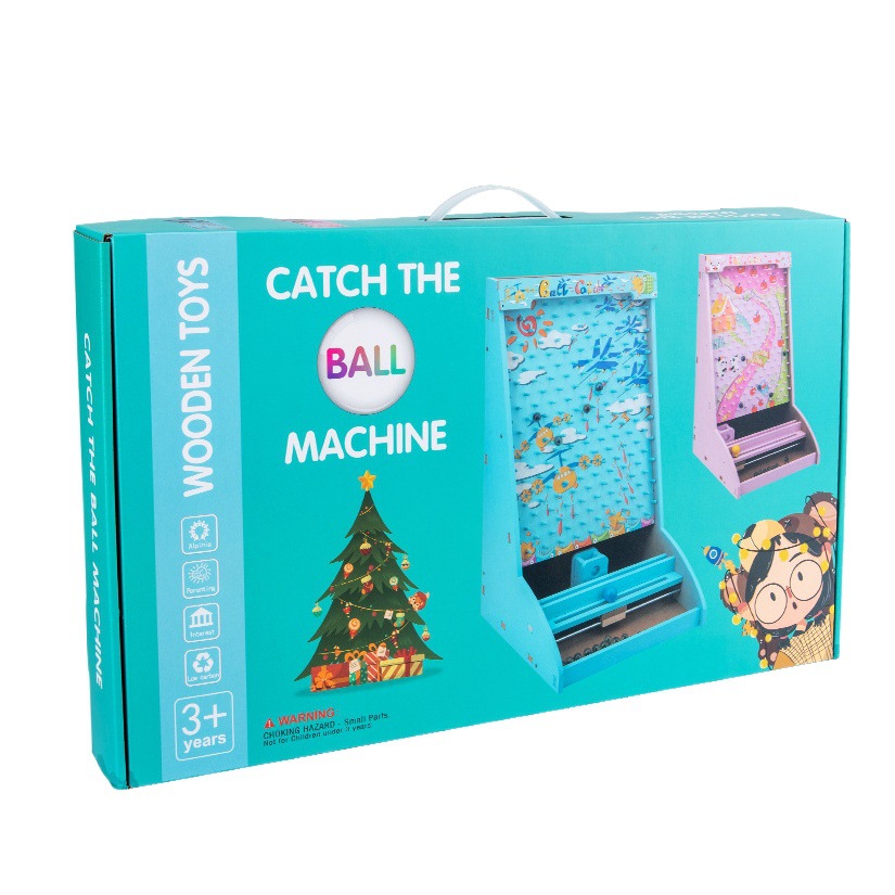 Máquina de captura de bolas de madera para niños juguete bebé educación temprana rompecabezas coordinación mano-ojo reacción estrés ejercicio llamativo mano-juego rápido