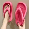 Fuchsia flip flops