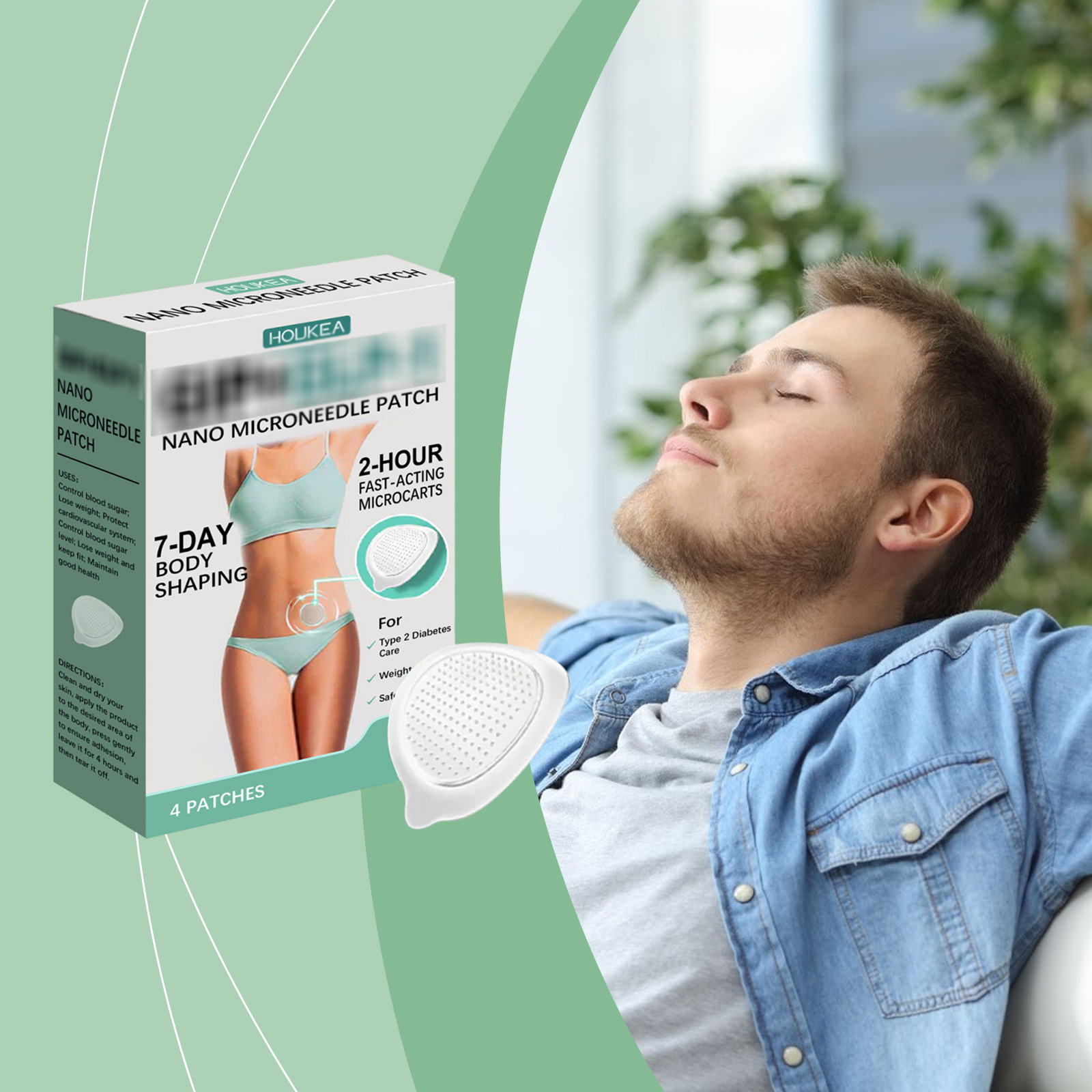 Houkea Soft Care Patches Gentle Care and Moisturizing for the Entire Body Surface, Daily Lazy Care Patches
