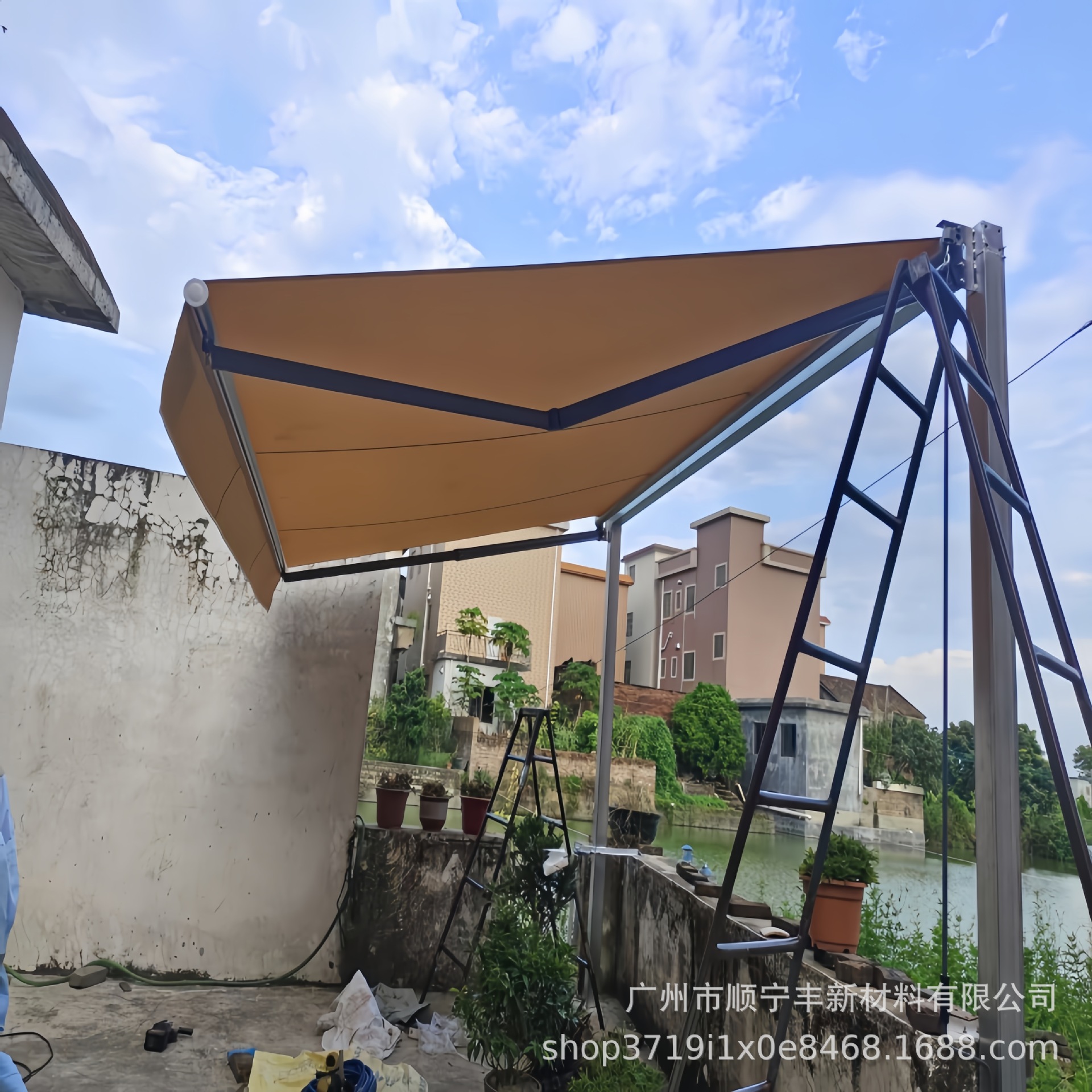 家用商铺雨棚遮阳遮雨实用性高大型推拉篷伸缩篷