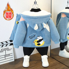 Boys' winter coat 2023 new style 8 trendy 3 warm and thick mink wool 5 cotton coat 7-year-old children's winter clothing cotton puffer jacket