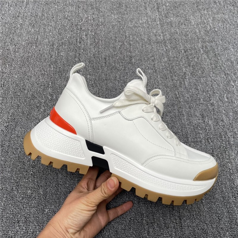 Mesh Spliced ​​Cowhide Casual Sports Shoes for Men, Breathable Mesh Dad Shoes for Men, Lace-Up Driving Travel Shoes for Men