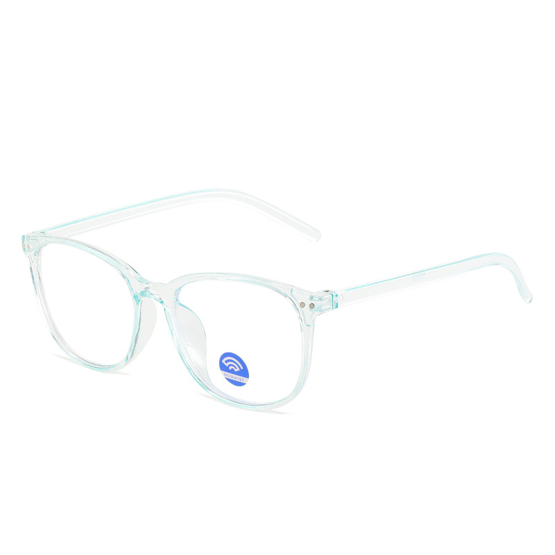 Anti-blue light glasses 2024 new meter nail no degree transparent frame watch computer mobile phone goggles men and women flat light