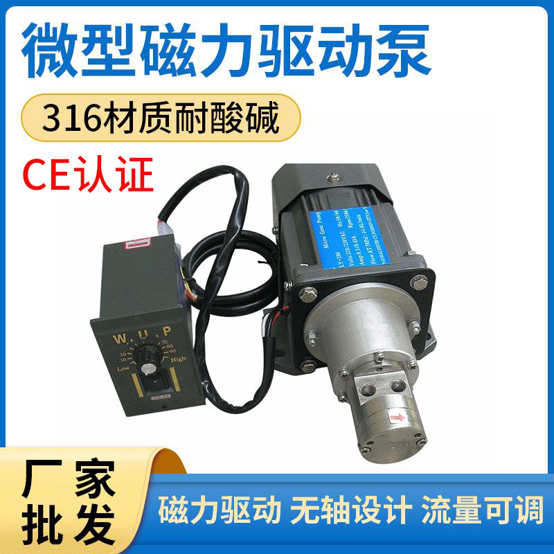 微型不锈钢磁力驱动齿轮泵 微型耐酸碱齿轮泵化工循环泵小型水泵