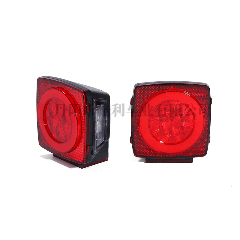 Ebay Amazon 12V impermeable luz de advertencia de freno remolque cuadrado LED nueva luz trasera HL-H-004