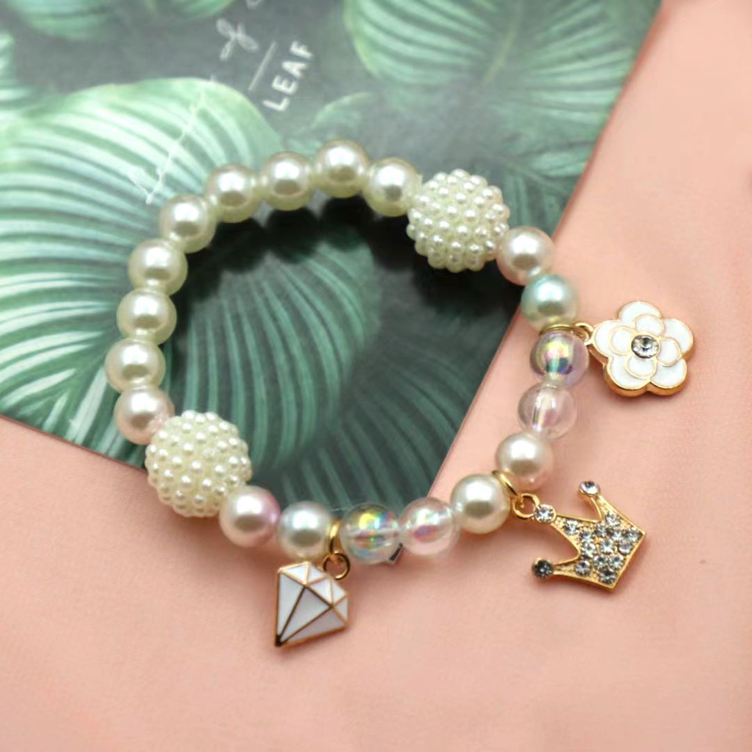 Amazon Venta caliente traje de los niños DIY joyería hecha a mano niños pulsera de las mujeres exquisita caja de regalo pulsera de regalo