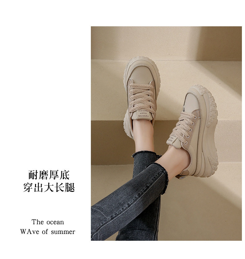 Giày sneaker nữ đế dày phong cách retro, giày thể thao nhẹ nhàng chạy bộ đi bộ — K6710 màu kaki, K6710 màu xanh dương chi tiết 13