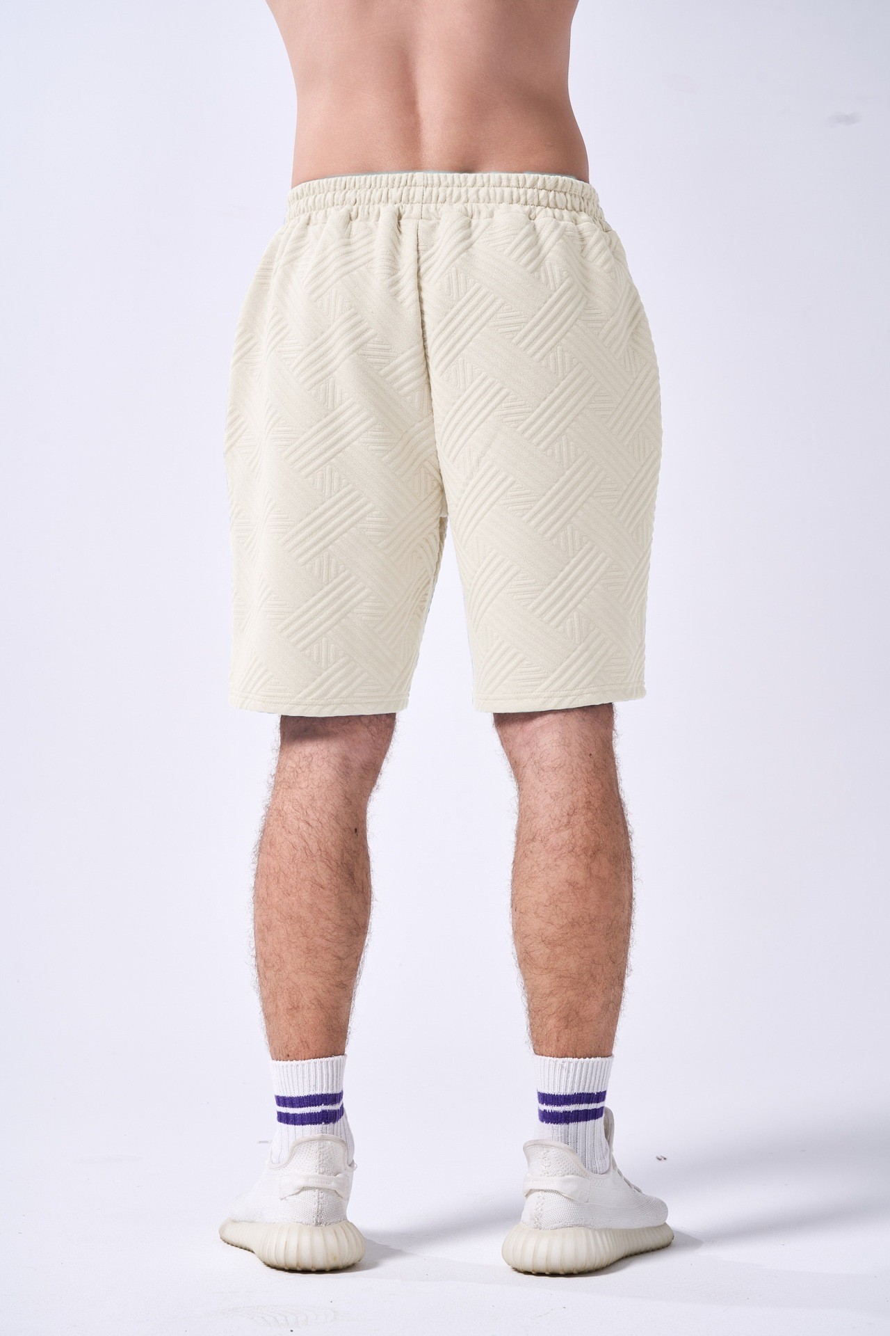 Men's Summer Loose Sports Casual Shorts High Street Ins Pocket Five Point Jacquard_viptrois.com