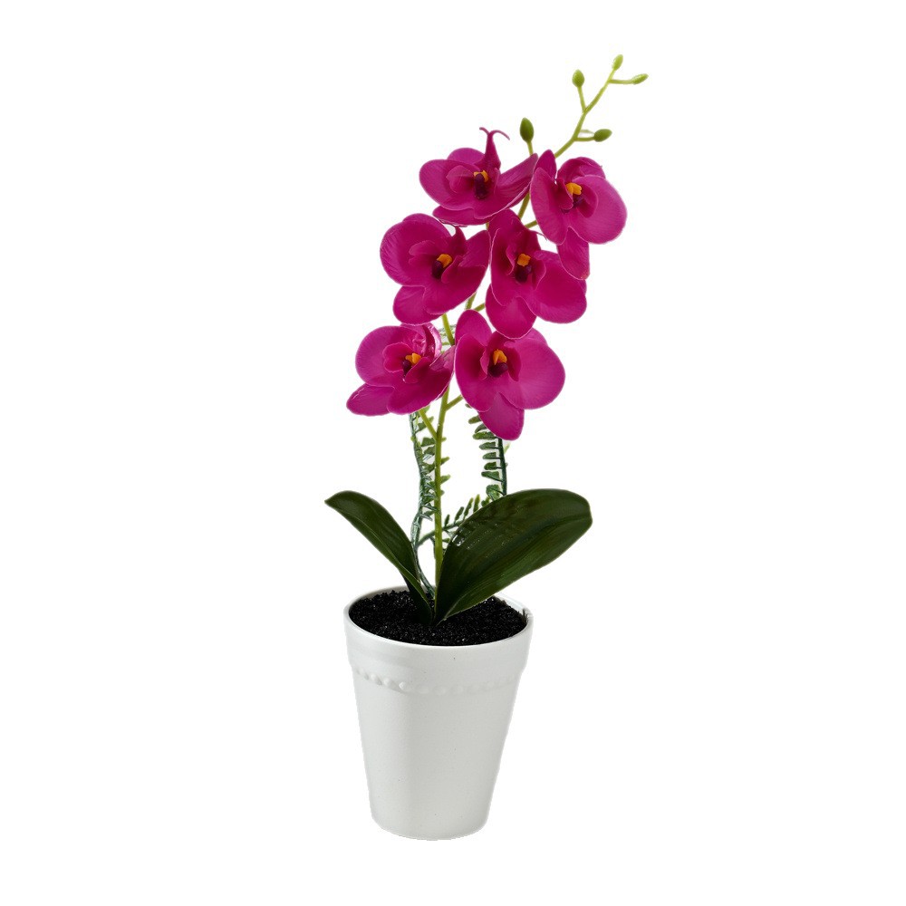 6 flores orquídeas mariposa pequeña simulación bonsai maceta creativa flores falsas decoración del hogar fotografía flores artificiales de boda