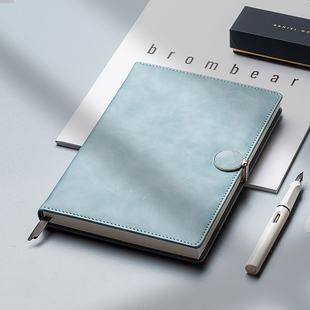 Business Office Work Notebook Leather-Covered A5 Meeting Minutes Ultra-Thick Notepad Learning Reading Postgraduate Entrance Examination Thickeneding
