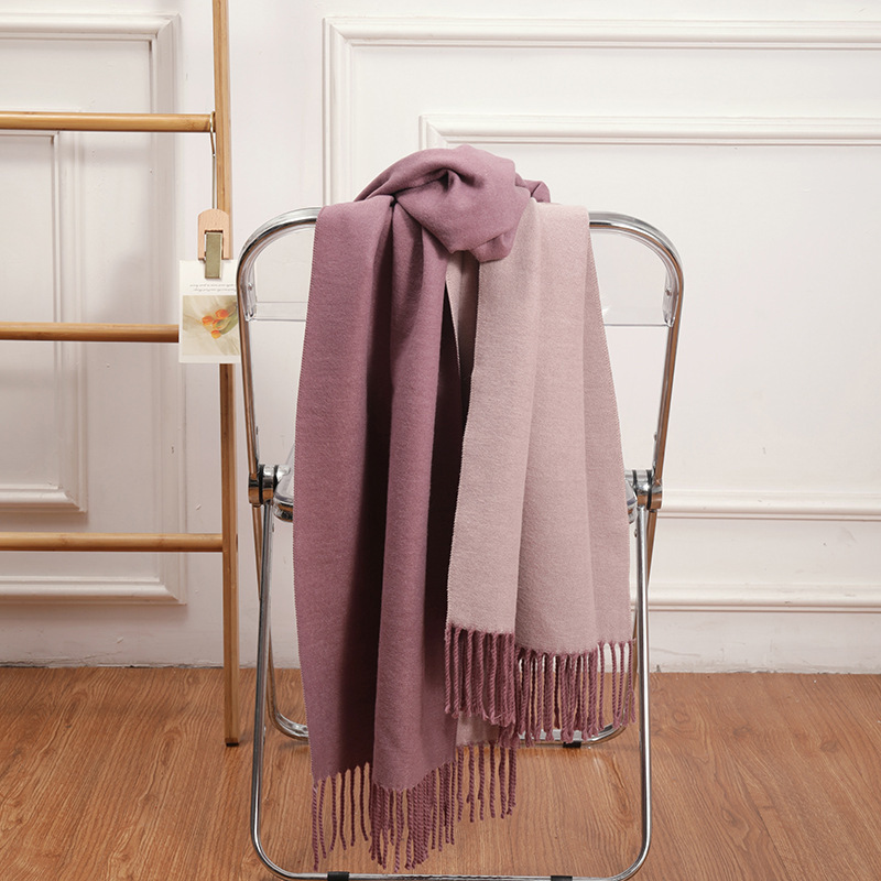 울 양면 - 20호 로즈 퍼플 베이지