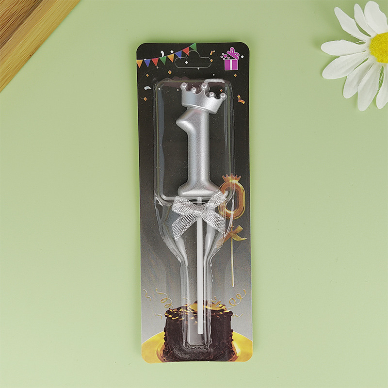 Velas digitales de corona de oro, velas de pastel de fiesta de corona de color, velas de cumpleaños para niños, adultos, en stock al por mayor