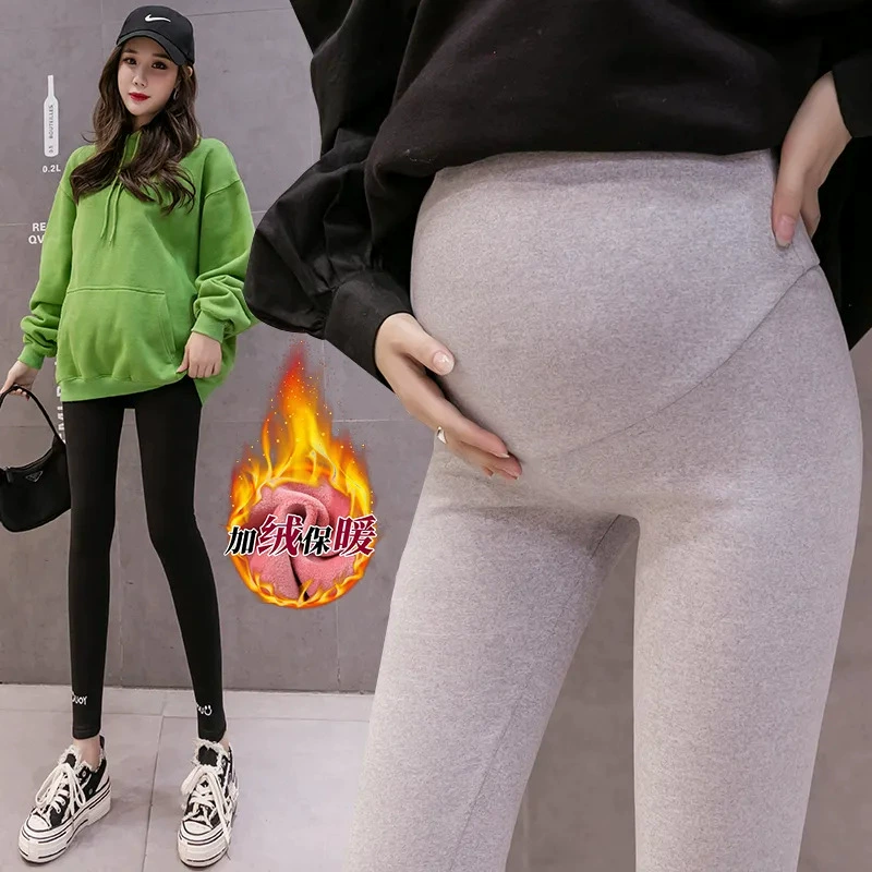 Бархатные брюки для беременных Silver Fox, Леггинсы для беременных плюс бархатные утолщенные осенне-зимние брюки