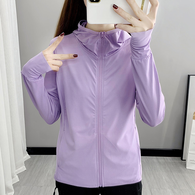 Women's Sun Protection Jacket 2025 New Summer Model UPF50+ Ice Silk Long Sleeve Thin Breathable Anti-UV Sports Coat