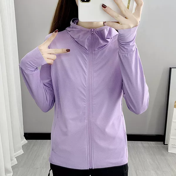 Women's Sun Protection Jacket 2025 New Summer Model UPF50+ Ice Silk Long Sleeve Thin Breathable Anti-UV Sports Coat