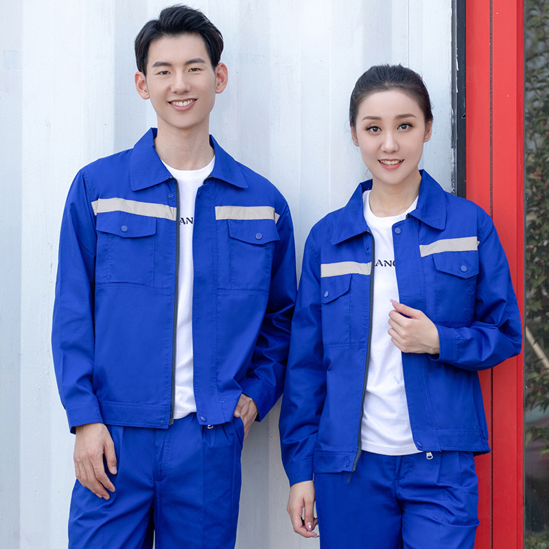 Set de ropa de trabajo de verano delgada manga larga tira reflectante resistente al desgaste sitio de construcción sanitario trabajo ropa de trabajo personalizada