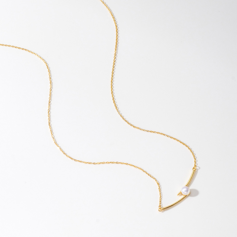S925 plata esterlina palillos de agua dulce collar de perlas mujer clavícula cadena luz lujo nicho diseño simple colgante collar