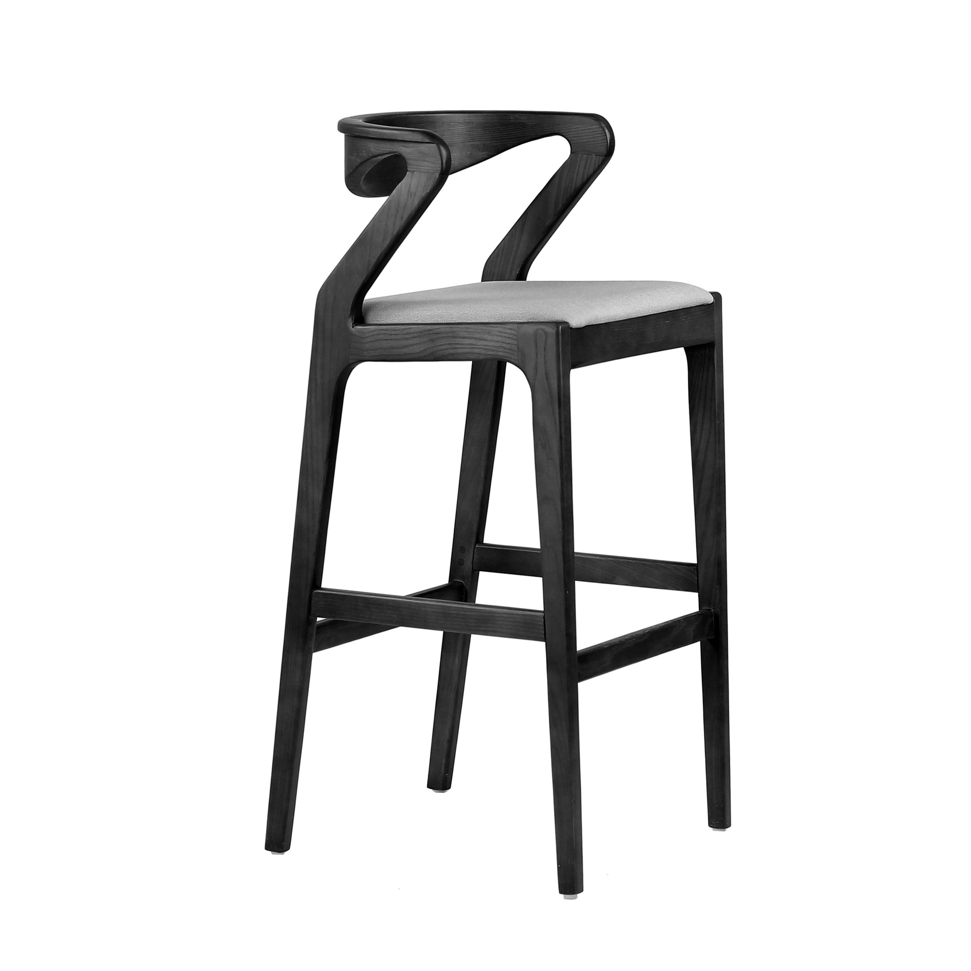 Simple Nordic Modern Solid Wood Bar Chair High Stool Designer Creative Fashion Bar Chair 75/65cm Sitting High