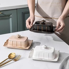 ins法式复古陶瓷黄油盘 酒店家用浪漫创意点心甜品糕点摆盘