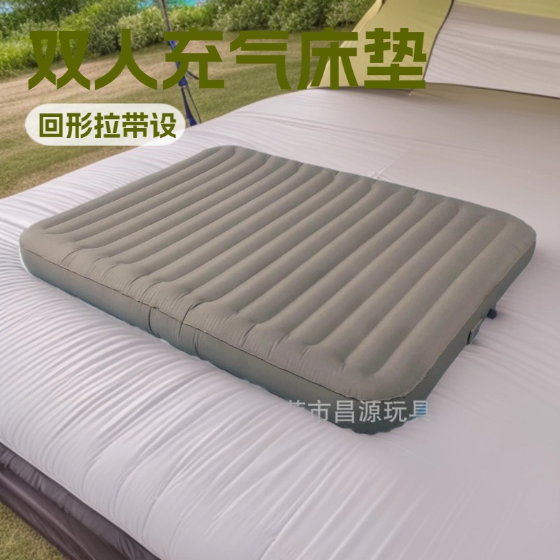 Factory Direct Sale Pvc Patchwork Outdoor Camping Elevated Moisture-Proof Inflatable Mattress Double Camping Portable Air Mattress