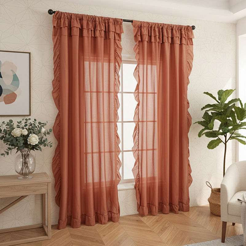 Privacy Curtains For Balcony And Living Room Light Filtering_voghion.com