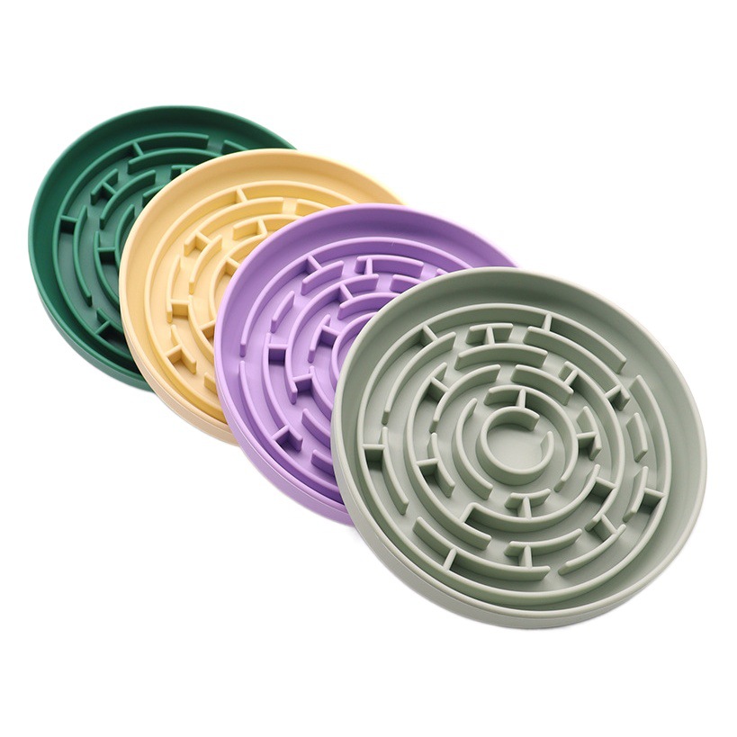 Tazón de comida lenta de silicona para mascotas Tazón de comida lenta para perros Tazón de perro Tazón de perro Tazón de arroz para perros Anti-volcado Tazón de comida para perros Tazón de comida para perros Suministros para perros y gatos