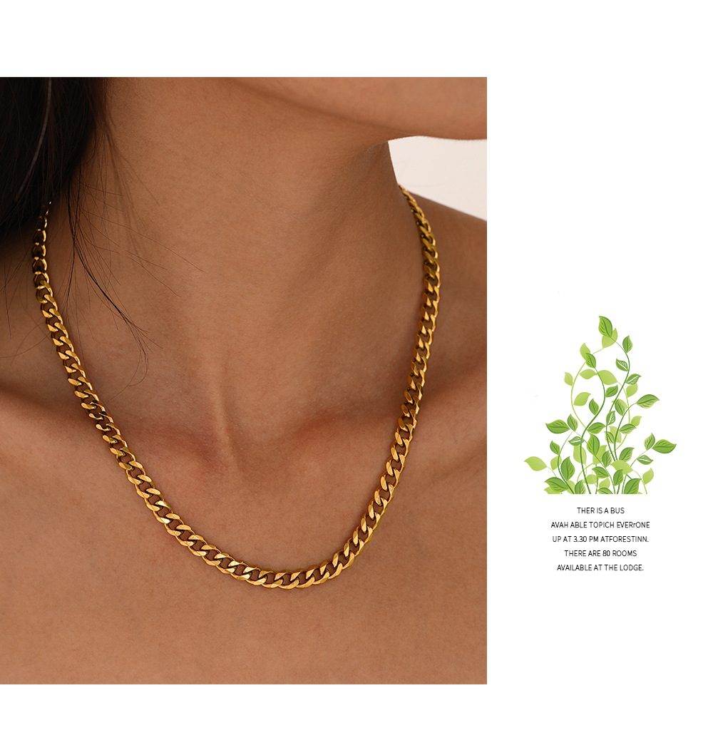 Simple Style Geometric Stainless Steel Gold Plated Necklace