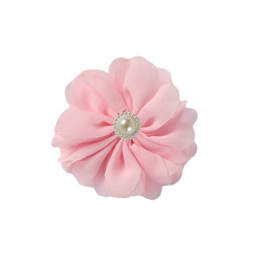 European and American 7cm DIY jewelry headwear handmade headwear wavy chiffon fabric flower clothing hair accessories without hair clips