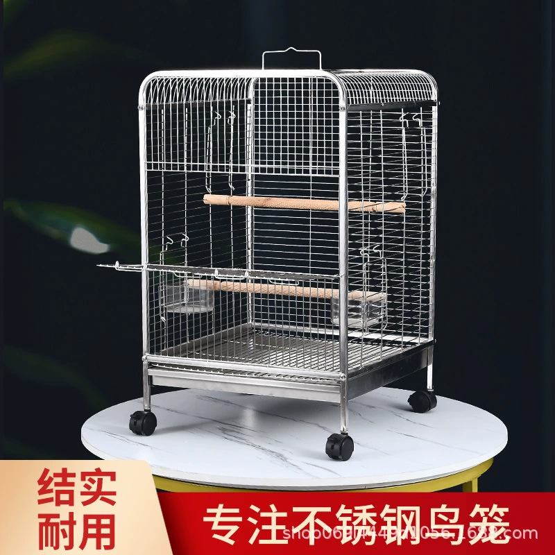Клетка для птиц из нержавеющей стали клетка для попугая большая Бытовая горизонтальная шелковая Роскошная клетка для разведения пионов Xuanfeng специальная вилла