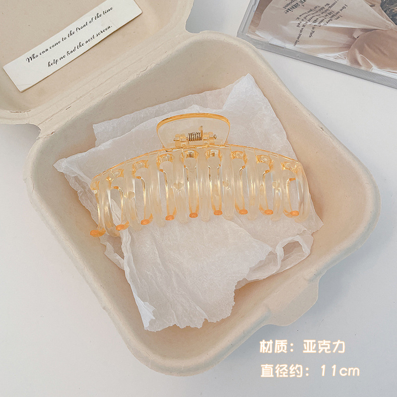 Leche marrón esmerilado pelo clip accesorios para el cabello de las mujeres de alto grado updo tiburón clip gran horquilla ins lindo horquilla al por mayor