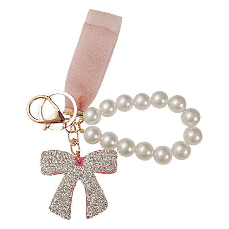 Qixi perla llavero bolso colgante novias par arco temperamento hermoso estilo de hadas Accesorios